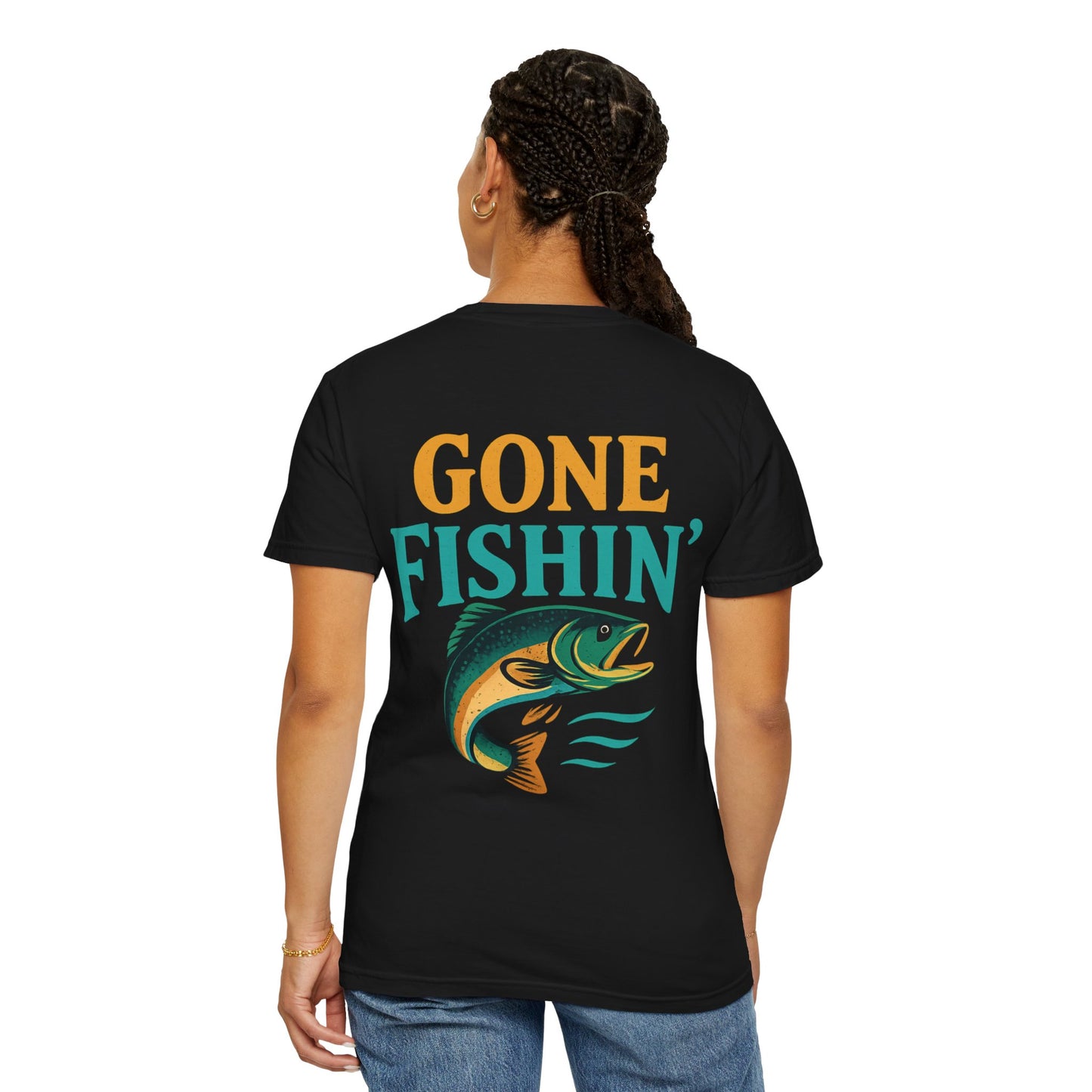 Gone Fishin' Unisex Garment-Dyed T-Shirt – Perfect for Fishing Lovers and Outdoor Enthusiasts