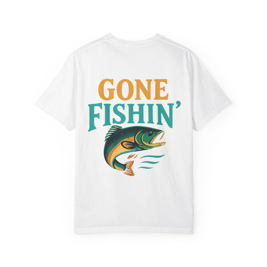 Gone Fishin' Unisex Garment-Dyed T-Shirt – Perfect for Fishing Lovers and Outdoor Enthusiasts
