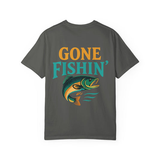 Gone Fishin' Unisex Garment-Dyed T-Shirt – Perfect for Fishing Lovers and Outdoor Enthusiasts